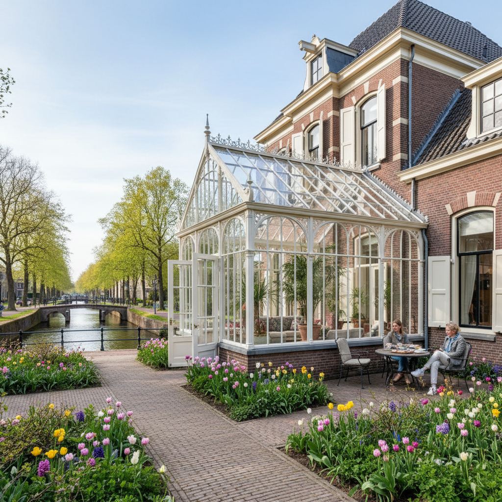Klassieke serres in beeld - Victoriaanse serre aan stijlvolle villa