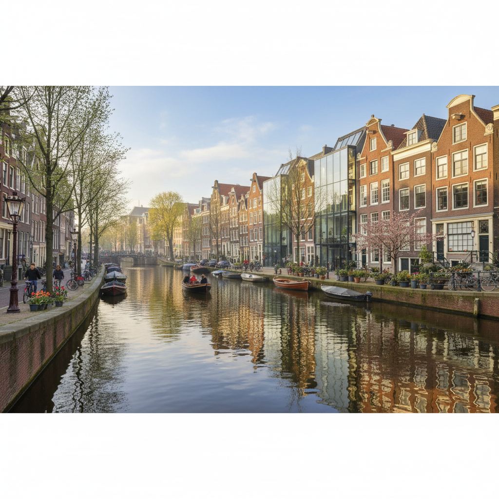 Serres in Amsterdam - Karakteristieke gracht met aanbouwen