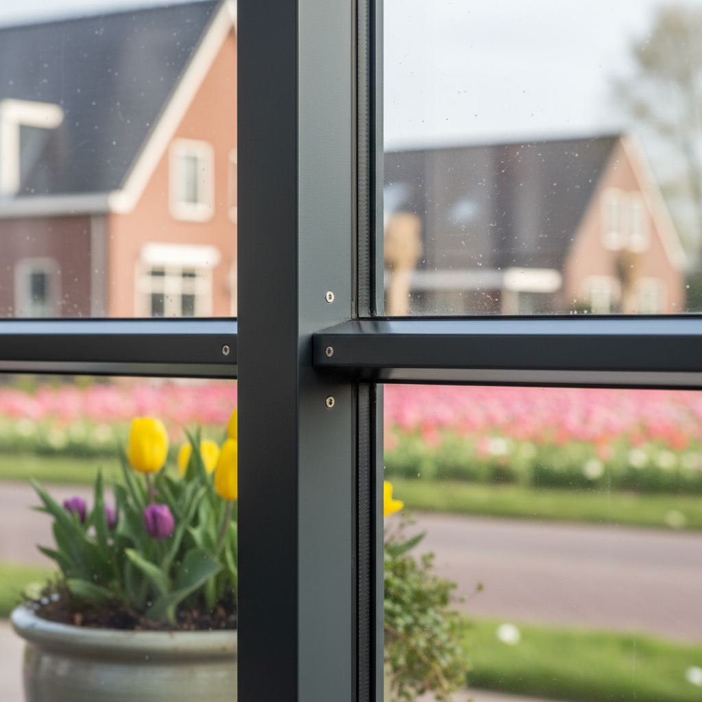 Voorbeelden van serres op maat - Premium frame-detail thermisch onderbroken