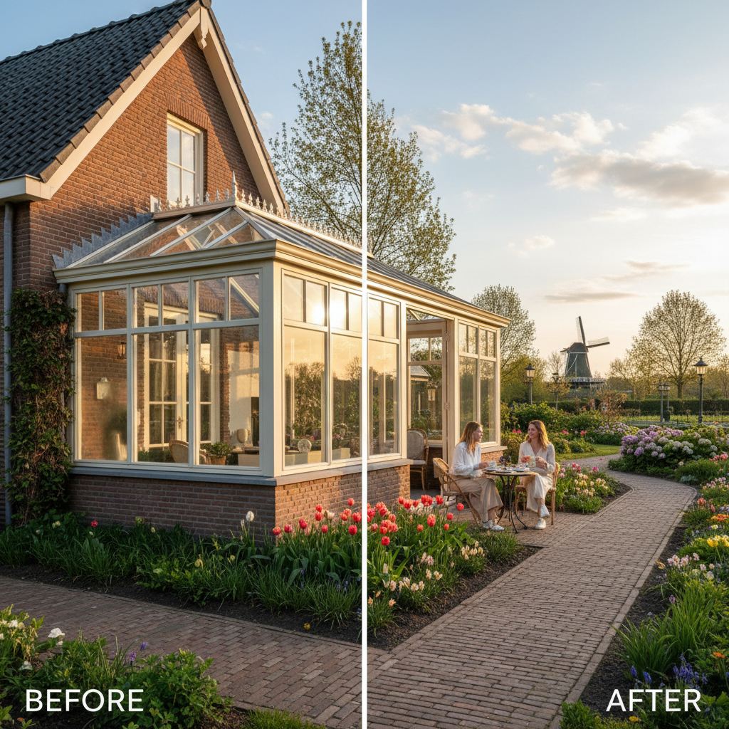 Renovaties in beeld - Gerenoveerde serre