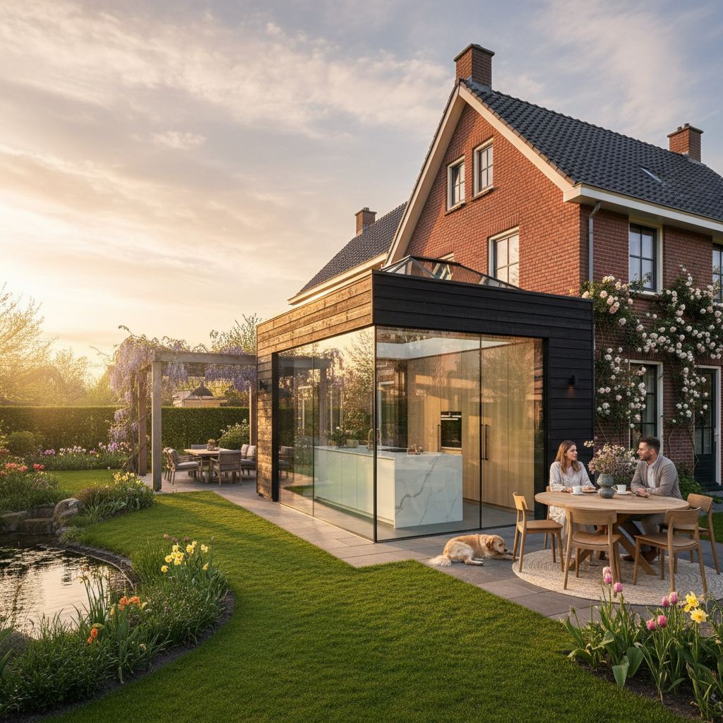 Keukenuitbouwen in beeld - Moderne keukenuitbouw