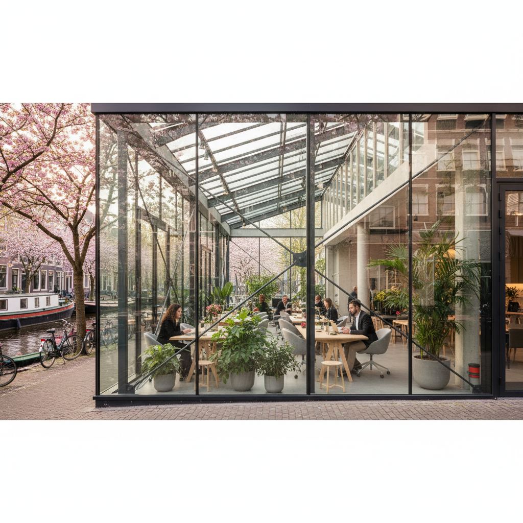 Zakelijke projecten in beeld - CommerciÃ«le glasaanbouw aan kantoorpand