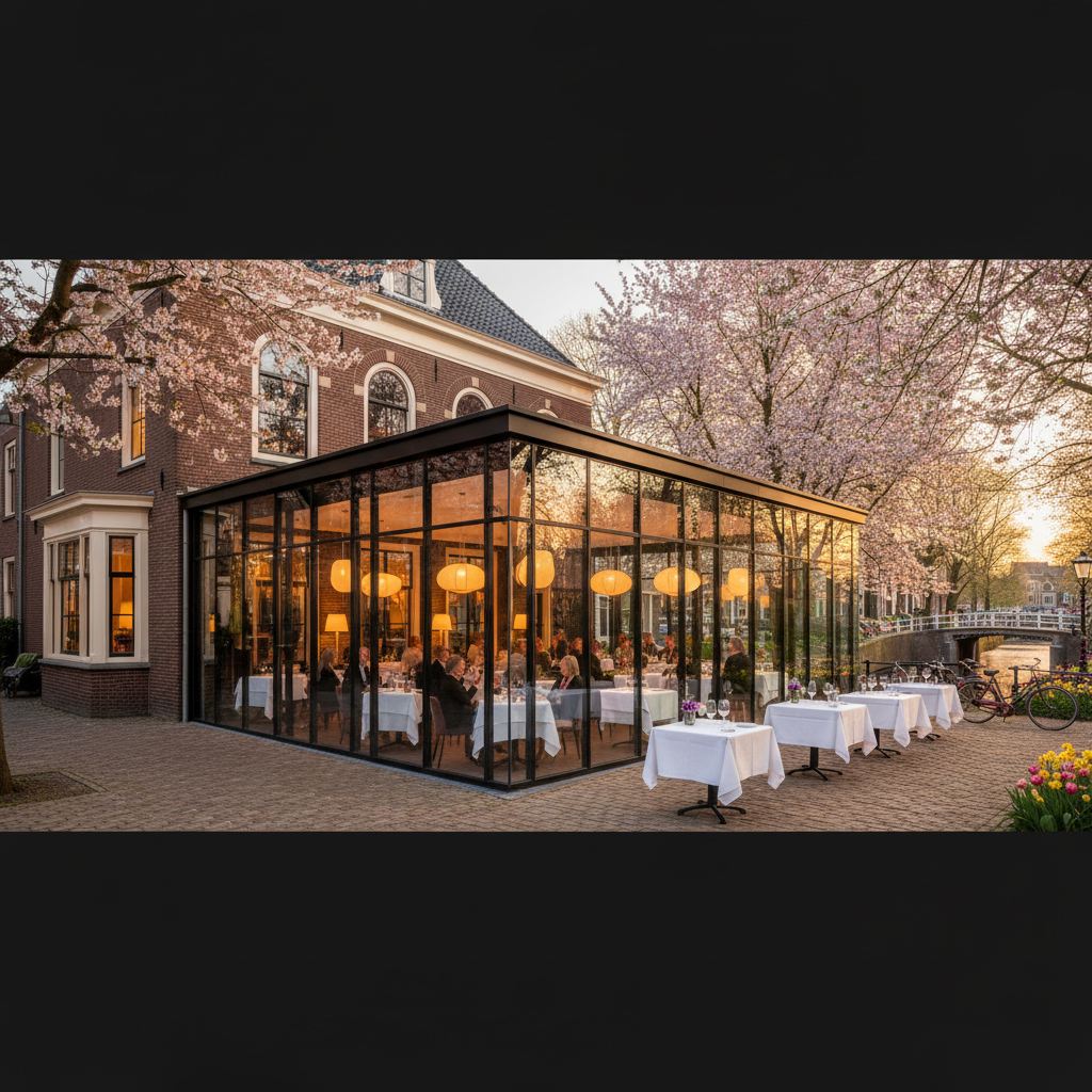 Zakelijke projecten in beeld - Restaurant met serre-terras